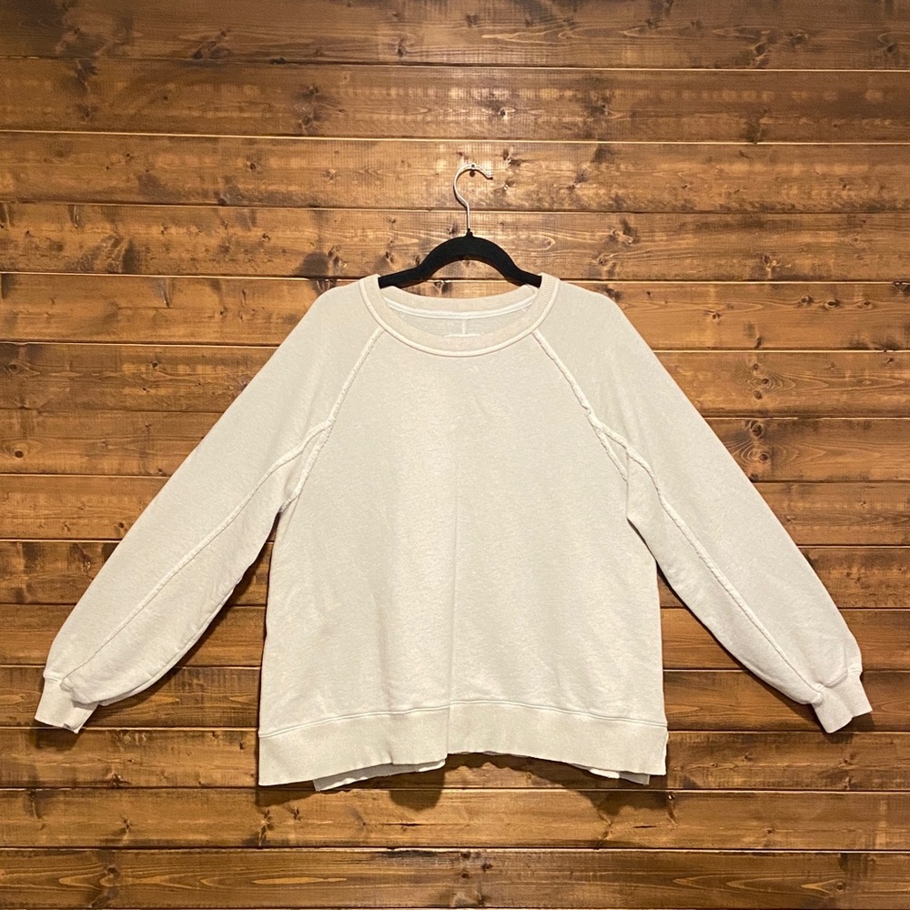 Aerie Light Grey East West Crew Sweatshirt – Size Small